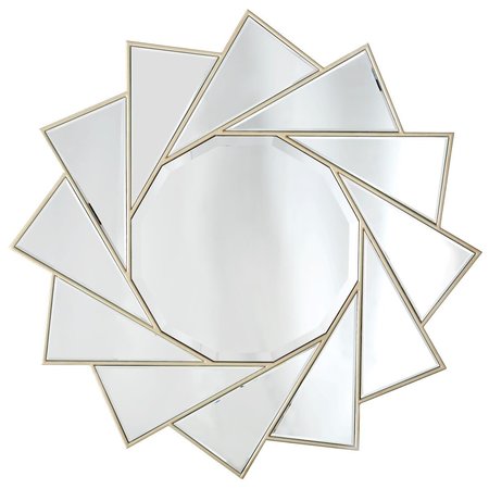 LOVELYHOME 35.4 x 35.4 in. Pinwheel Circular Accent Mirror LO2545246